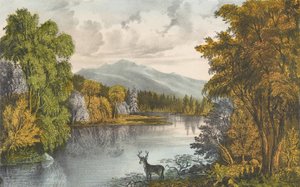 Lac Moosehead, Maine - Currier and Ives