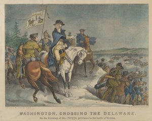 Washington traversant le Delaware le soir du 25 décembre 1776, avant la bataille