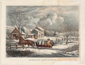 Scènes de ferme américaine, hiver - Nathaniel Currier