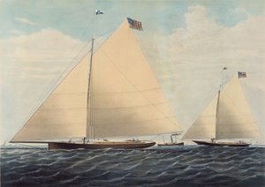 Cutter Yacht Scud de Philadelphie - Modélisé par Robert L. Stevens, Esq., 1855