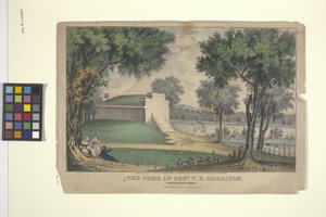 La tombe du général W. H. Harrison - Nathaniel Currier