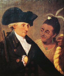 Portrait du capitaine Charles Clerke, capitaine anglais et compagnon de voyage de James Cook. Peinture de Nathaniel Dance-Holland