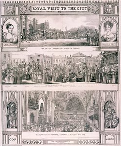 Visite de la reine Victoria à la City de Londres, 1837 - Nathaniel Whittock
