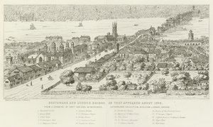 Southwark et London Bridge, vers 1546