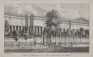 Vue de la nouvelle bibliothèque du British Museum, vers 1830 - Nathaniel Whittock