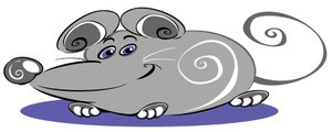 Souris bouclée - dessin animé