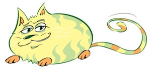 Chat courbé - caricature - Neale Osborne