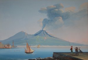 Vue de la baie de Naples avec le mont Vésuve