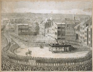 Exécution des seigneurs rebelles en 1745, Tower Hill, Londres, 18ème siècle - Neele and Stockley