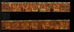 Une paire de couvertures de manuscrit Devimahatmya