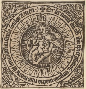 Divin Enfant avec le Globe dans un Cercle avec Quatre Anges
