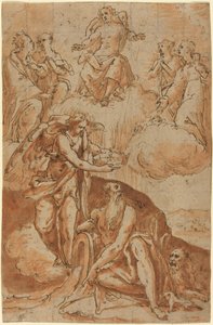 Saint Jérôme (?) - Netherlandish 16th Century