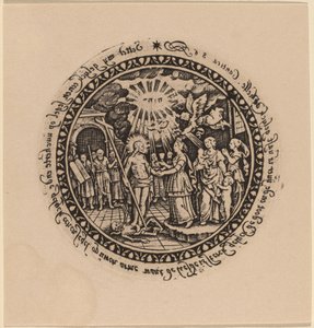 Christ triomphant avec prophètes et saints - Netherlandish 16th Century