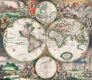 Carte du Monde Antique Néerlandaise