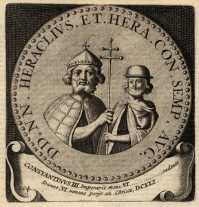 Empereurs byzantins Héraclius et Constantin III - Netherlandish School