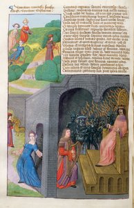 Ms 324 f.101 v. Orphée et Eurydice, Cerbère et Pluton, des Métamorphoses 10 d
