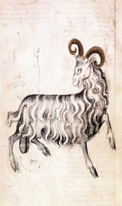 Sloane 3983 f3v Le signe du zodiaque Capricorne - Netherlandish School