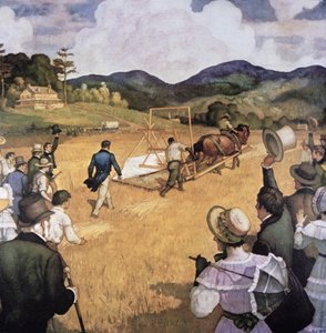 Cyrus H. McCormick (1809-84) et sa machine à moissonner en 1837