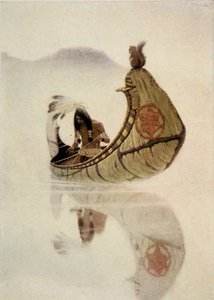 Frontispice de The Song of Hiawatha par Henry Wadsworth Longfellow (1807-82), pub. par George G. Harrap und Company Ltd., 1911 - Newell Convers Wyeth
