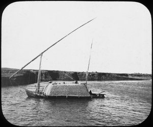 Une dahabiyeh chargée, Égypte, c1890