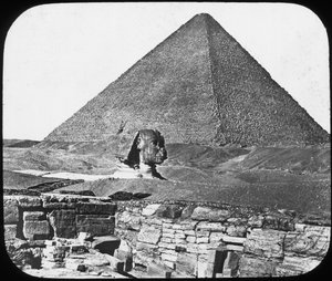 Grand Sphinx de Gizeh, Égypte, vers 1890