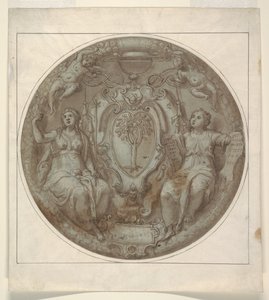 Conception pour un tondo avec les armes du cardinal Giulio della Rovere