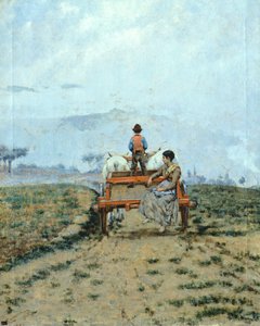 Sur un chariot dans les champs - Niccolo Cannicci