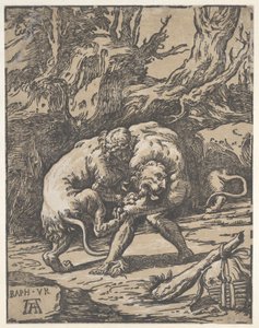 Hercule et le lion de Némée, 1540-50