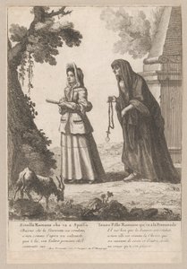 Jeune fille romaine se promenant, 1648-1700