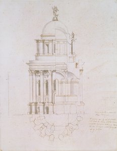 Élévation, coupe et plan d