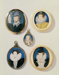 Miniatures, de G à D, de H à B : Homme avec une main d