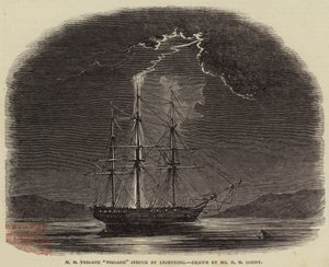 La Frégate H M Fisgard frappée par la Foudre - Nicholas Matthews Condy