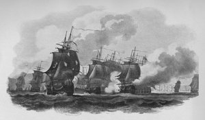 Engagement au large de la Dominique, vers 1782