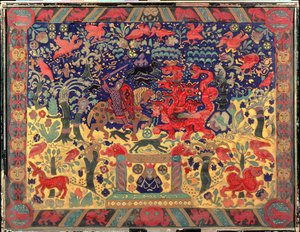 Bataille avec le dragon - Nicholas Roerich