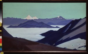 Himalaya (Tibet). Brouillard dans les montagnes