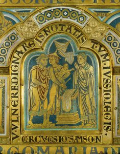 La circoncision de Samson ... (émail sur cuivre doré) - Nicholas of Verdun