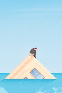 Un homme sur un bâtiment en train de couler - Nick Diggory