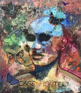 Cage Fighter, 2021-23 (huile sur carton) - Nick Williams