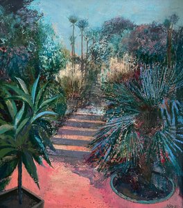 Jardin englouti, 2020-23 (huile sur carton) - Nick Williams