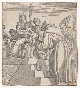 Doge Francesco Donato agenouillé devant Marie et le Christ (moitié droite)