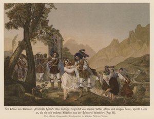 Scène du roman Les Fiancés d