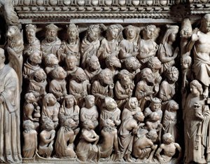 Le jugement dernier, les élus (détail)