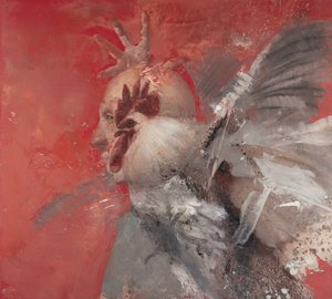Homme avec un coq II - Nicola Pucci