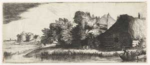Paysage avec une ferme
