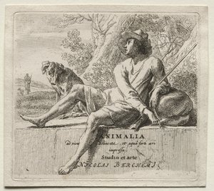 Animalia: Frontispice, Berger et Chien - Nicolaes Berchem