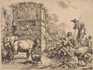 Vache buvant, 1680