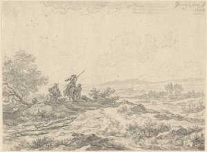 Paysage de dunes avec bergers - Nicolaes Berchem