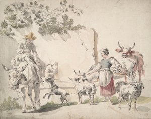 Paysans allant au marché - Nicolaes Berchem