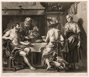 Jupiter et Mercure avec Baucis et Philémon
