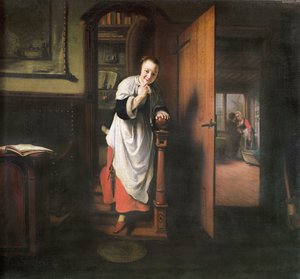 Amoureux avec une femme écoutant